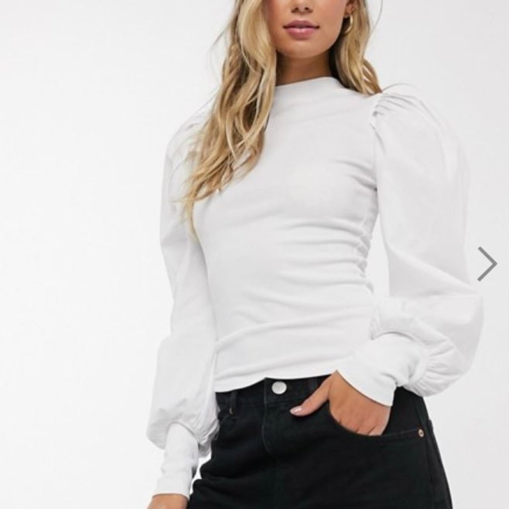New Look Poplin Sleeve Top